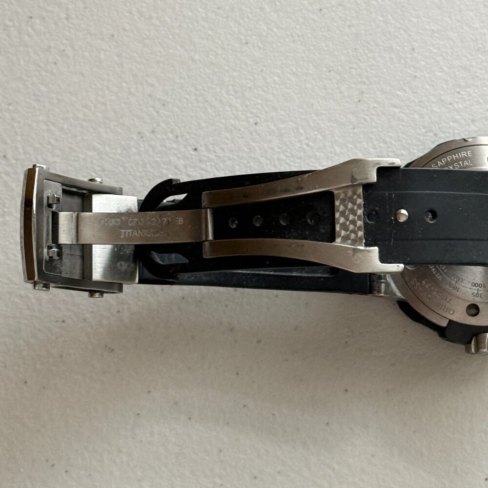 Oris Titanium Automatic Diver Watch 1000m Swiss Made Date Black Dial Mens - Picture 3 of 7